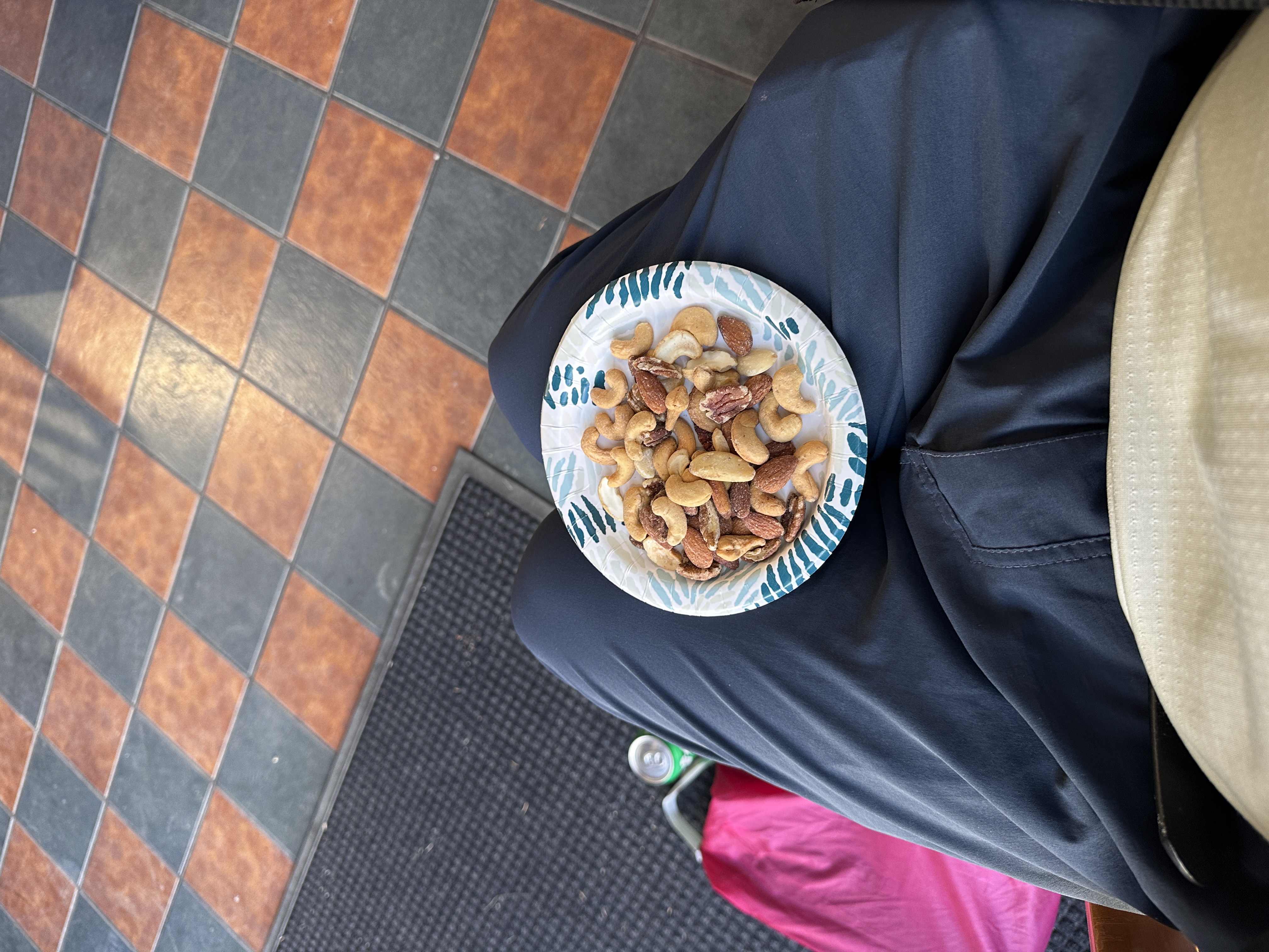 Nuts on lap