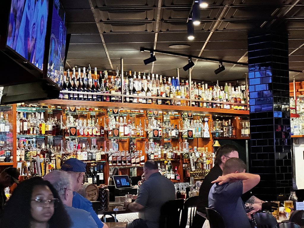 Bar with bottles