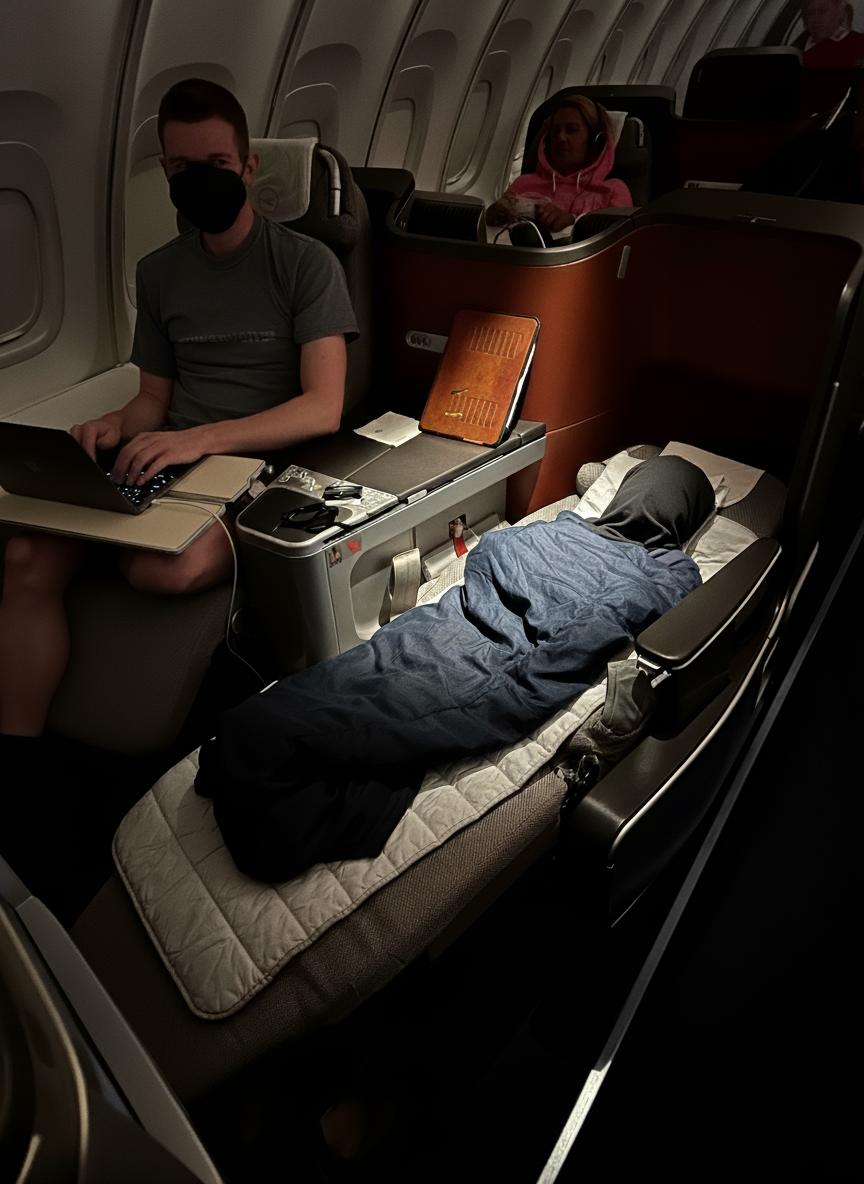 Business class, coffin-like
