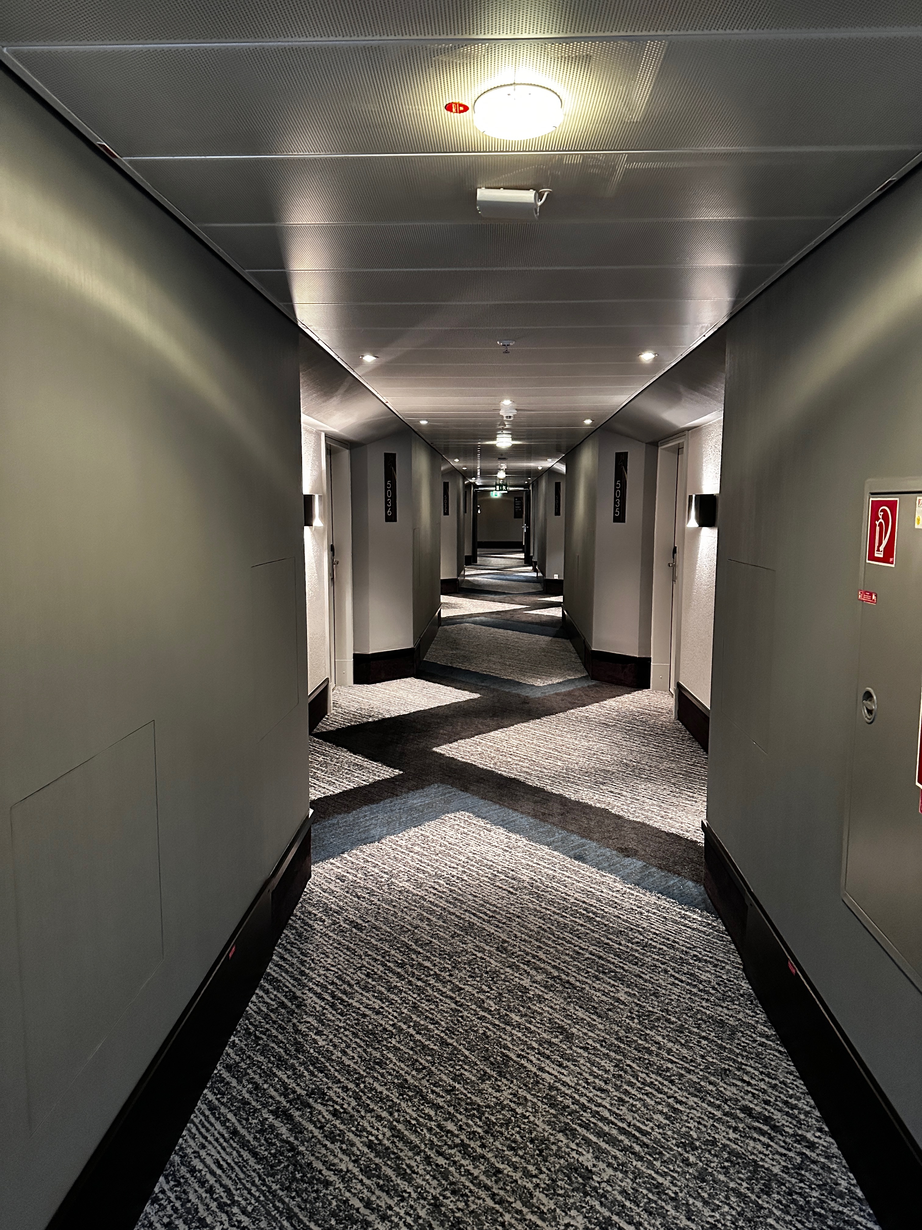 Empty hotel corridor