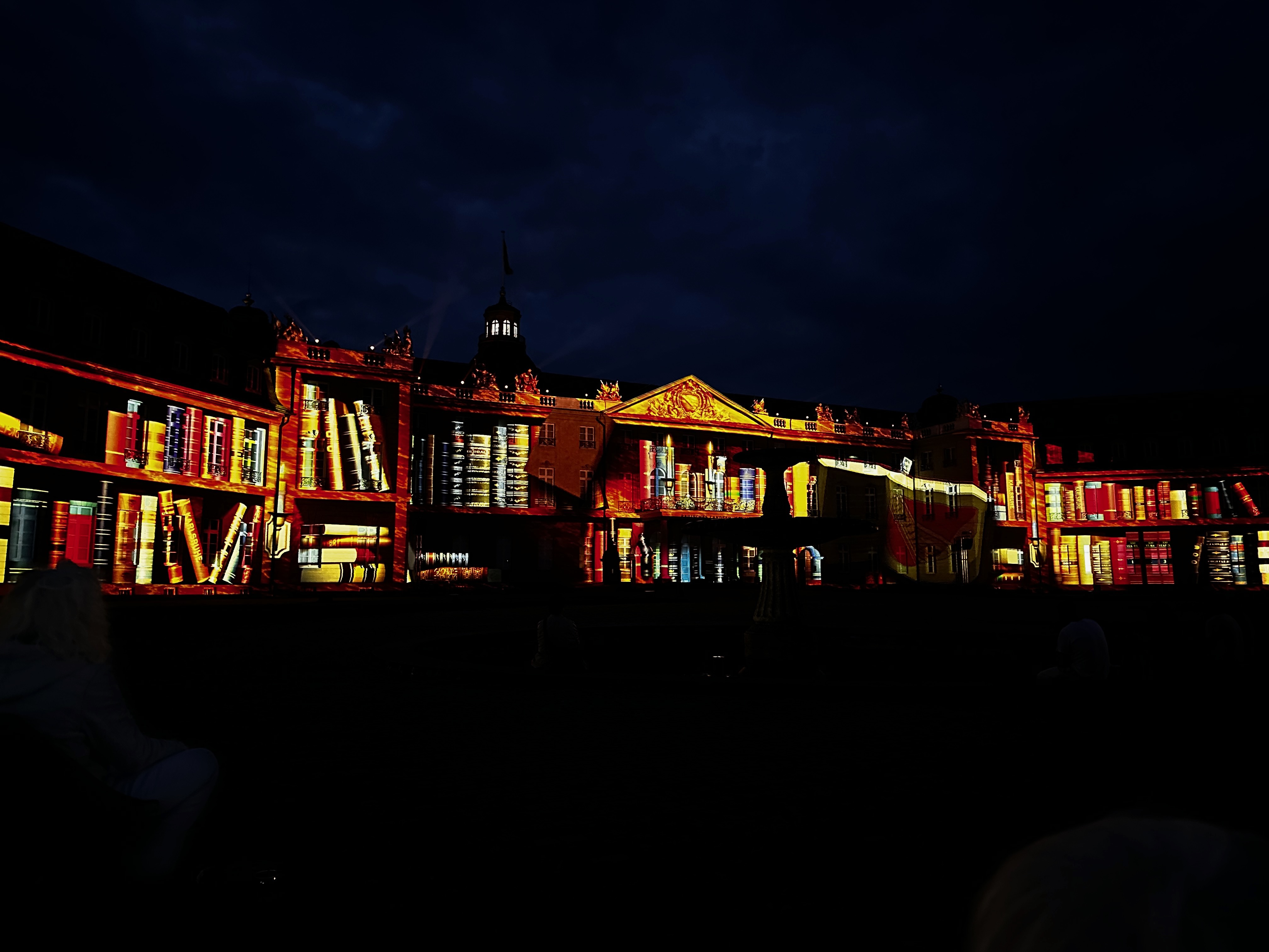 Palace with library projection
